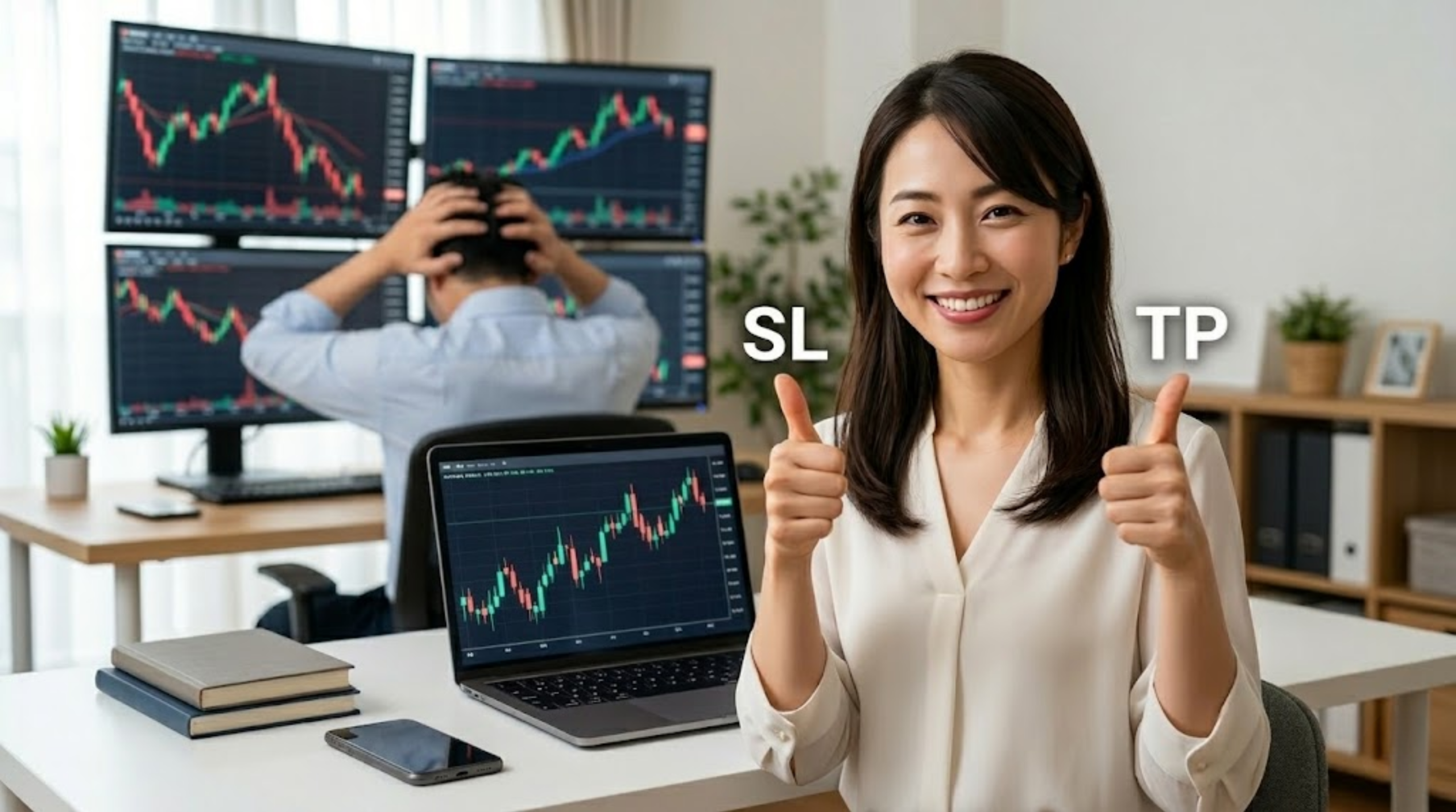 ストップロス（SL）とテイクプロフィット（TP）の設定画面イメージ画像