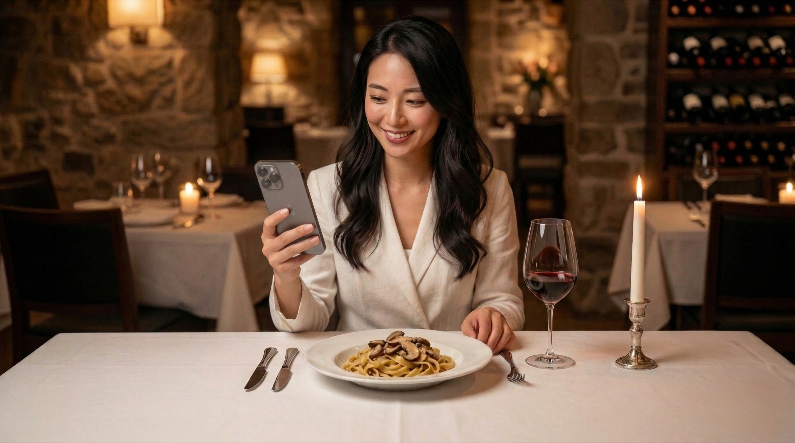 スマホで手動決済やリスク管理を設定しているイメージ画像